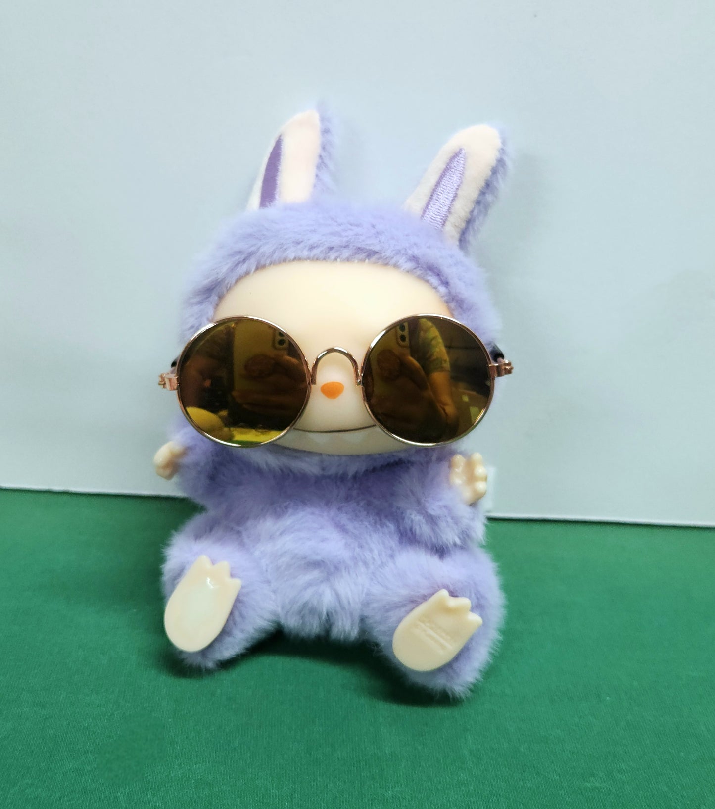 Metal ROUND SUNGLASSES for Labubu Dolls - Labubu Accessory- Labubu Outfits | Shades | Round Sunglasses w/Metal Frame & Tinted Mirrors