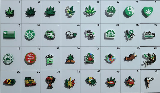 Adult - Weed Shoe Charms (Post 1/2)