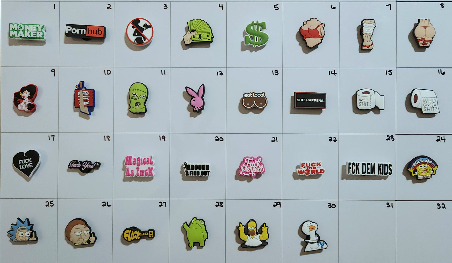 Adult - Censored Shoe Charms