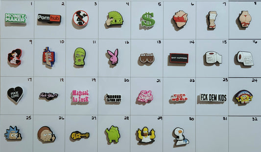 Adult - Censored Shoe Charms