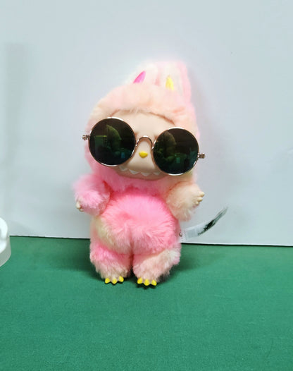 Metal ROUND SUNGLASSES for Labubu Dolls - Labubu Accessory- Labubu Outfits | Shades | Round Sunglasses w/Metal Frame & Tinted Mirrors