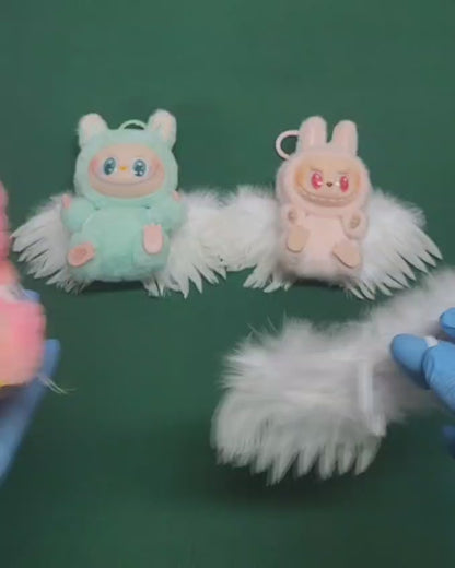 WHITE WINGS for Labubu Dolls - Cute Labubu Accessory- Labubu Outfits - Angel Wings