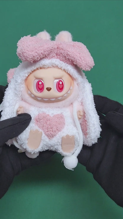 BUNNY OUTFIT for Labubu Dolls - Cute Labubu Accessory- Labubu Outfits - Rabbit Costume - Floppy Ears
